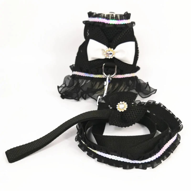 Princess Dog Dress Set with Harness and Leash - Perfect for Small Dogs Princess Dog Dress Set with Harness and Leash - Perfect for Small Dogs