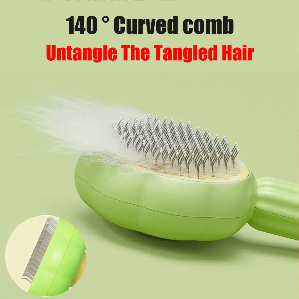 Self-Cleaning Slicker Comb