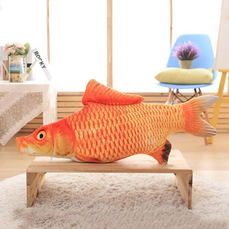 Catnip Stuffed Fish Interactive Cat Toy Stuffed Pillow