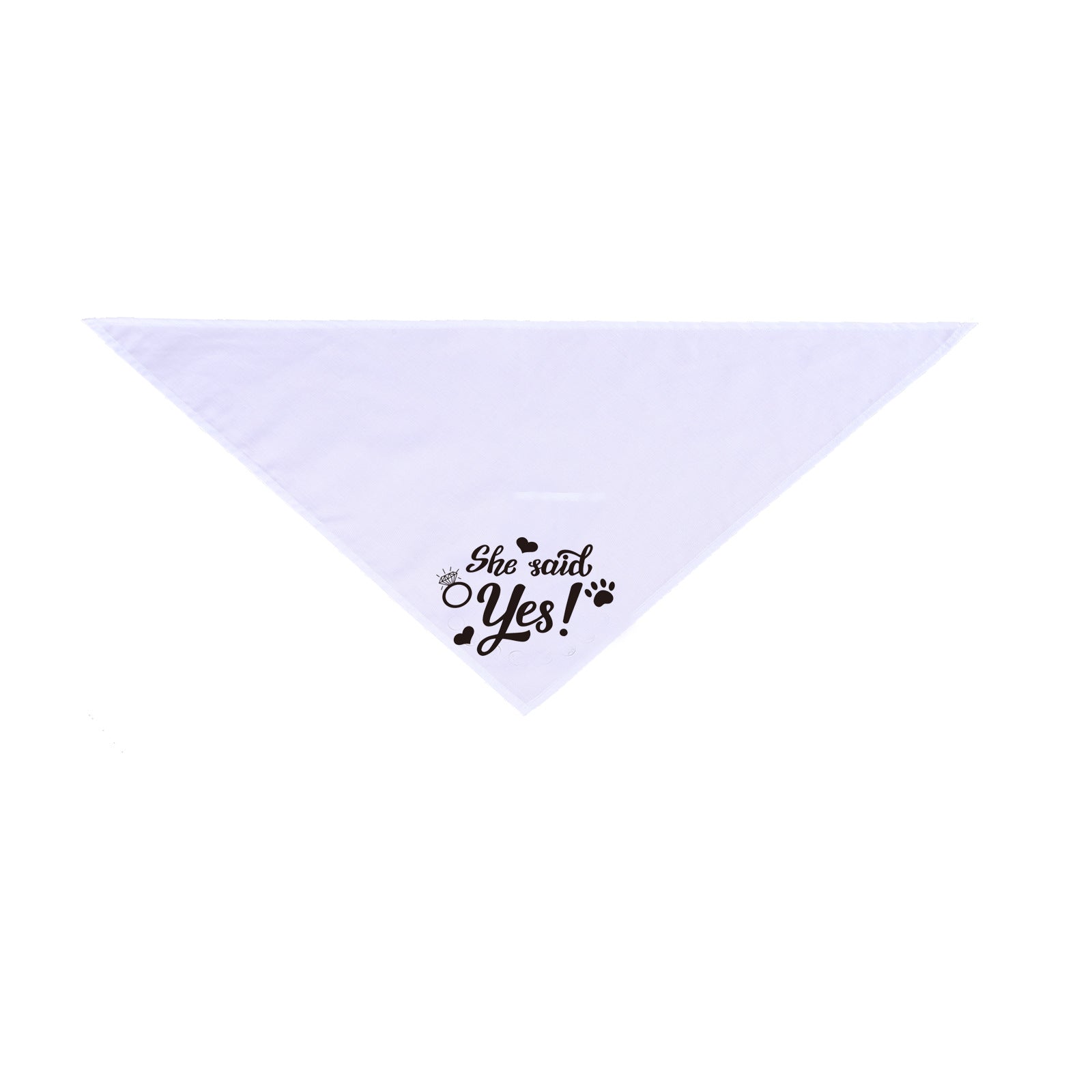 White Valentine's Day Pet Wedding Bandana