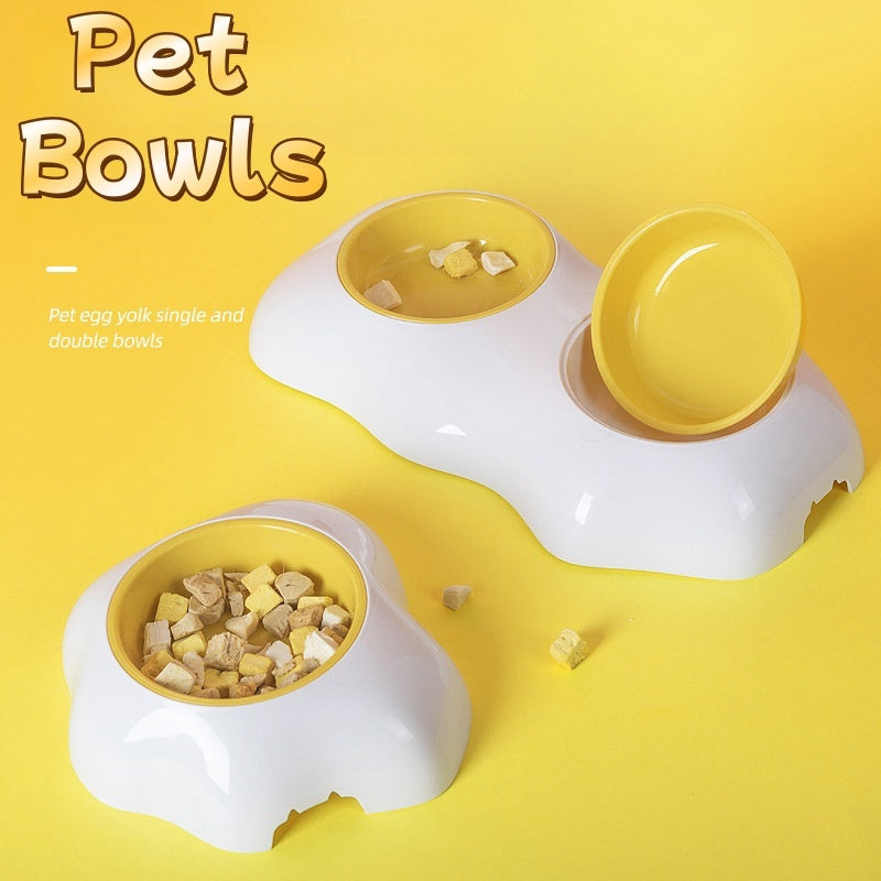 Double Dog Bowls Pet Water And Food Bowls Preventing Overturning Pet Feeder