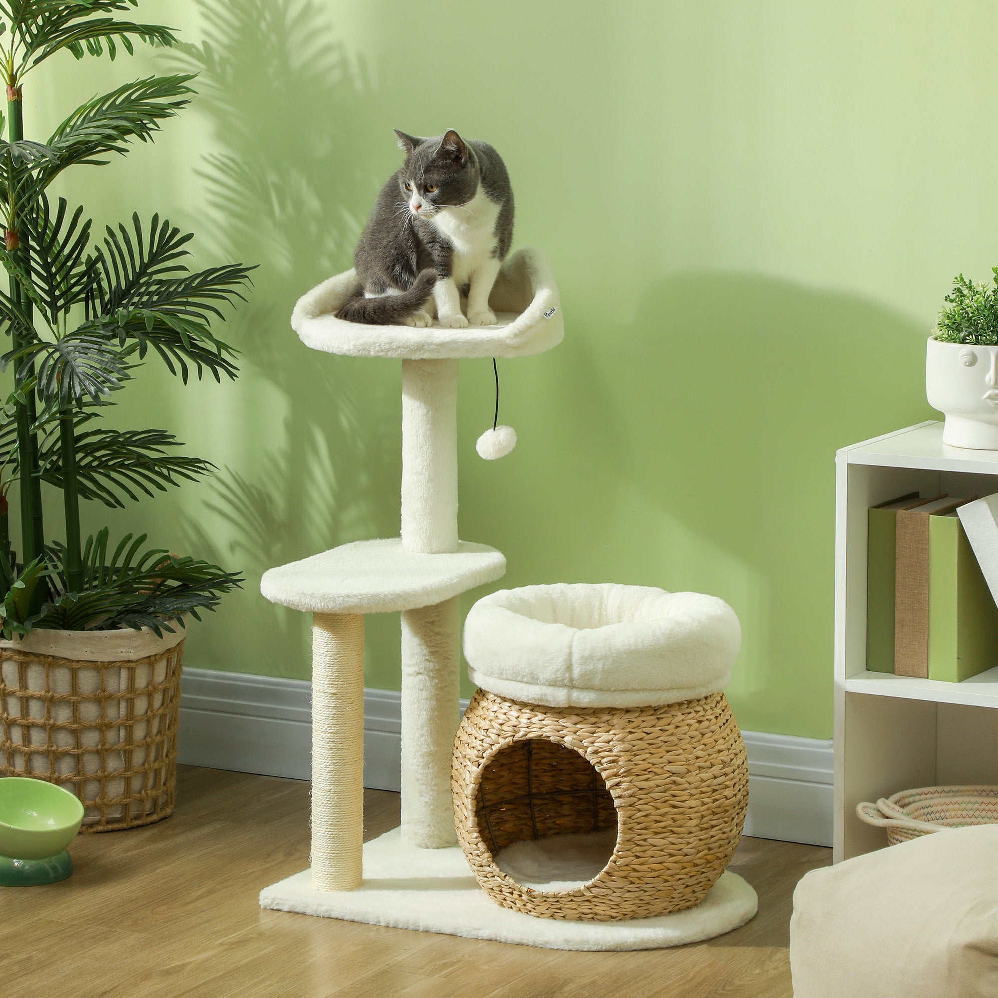 31" Cat Tree Tower with Scratching Posts